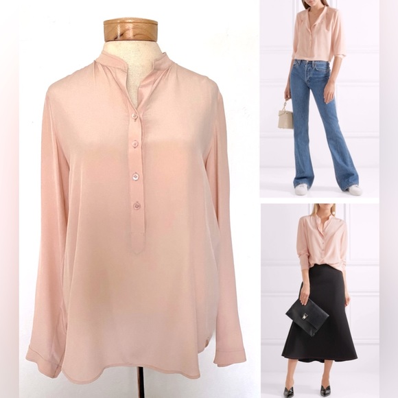 NWT STELLA MCCARTNEY PINK SILK EVA BLOUSE SHIRT TOP SIZE 36 - Picture 13 of 13